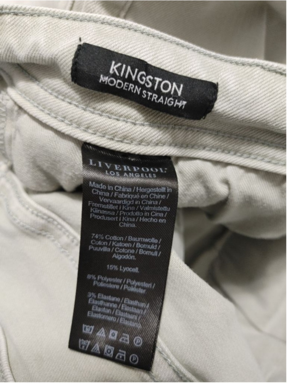 Men's Liverpool Kingston Modern Straight Jeans Waist 35 Seafoam - Picture 9 of 11